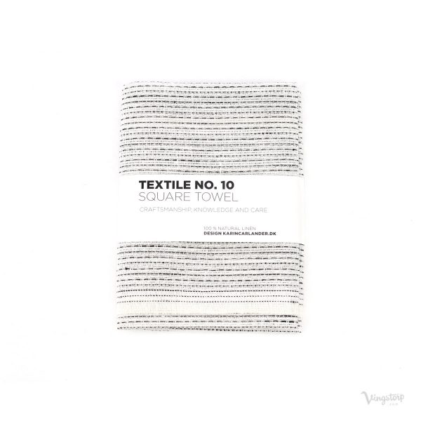 Textile No. 10, Square Towel / Kvadratisk Handduk, Sashiko Vit, Karin Carlander