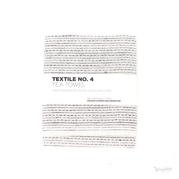 Textile No. 4, Tea Towel / Kökshandduk, Sashiko Vit, Karin Carlander