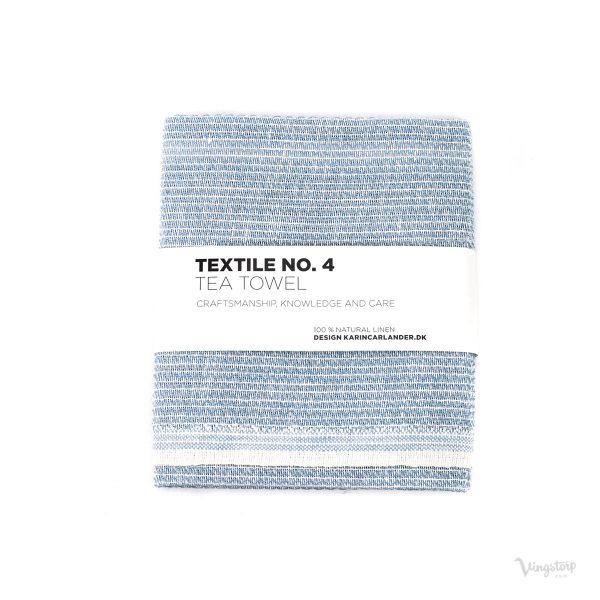 Textile No. 4, Tea Towel / Kökshandduk, Sashiko ljusblå, Karin Carlander