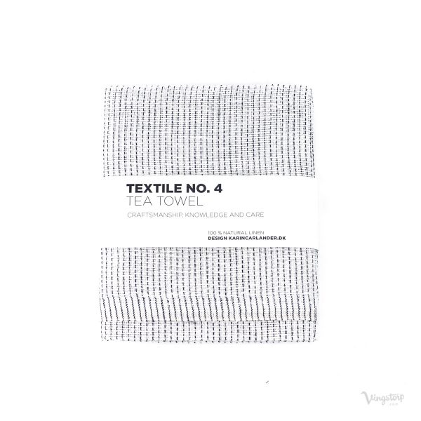 Textile No. 4, Tea Towel / Kökshandduk, YinYang Vit/Mörkblå, Karin Carlander