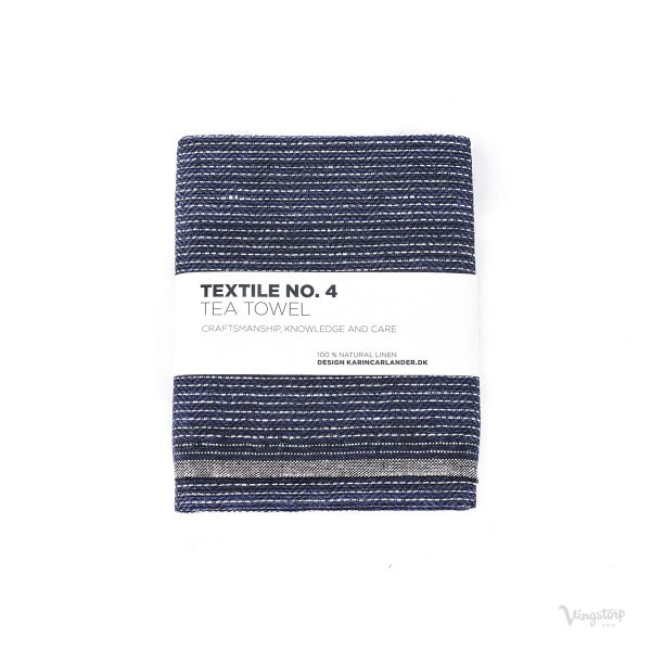 Textile No. 4, Tea Towel / Kökshandduk, ZigZag Indigo, Karin Carlander