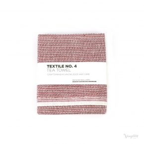 Textile No. 4, Tea Towel / Kökshandduk, Sashiko röd, Karin Carlander
