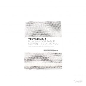 Textile No. 7, Bordstablett / Servett, Sashiko Vit, Karin Carlander