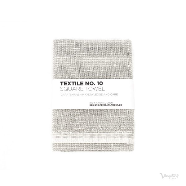 Textile No. 10, Square Towel / Kvadratisk Handduk, Sashiko grå, Karin Carlander